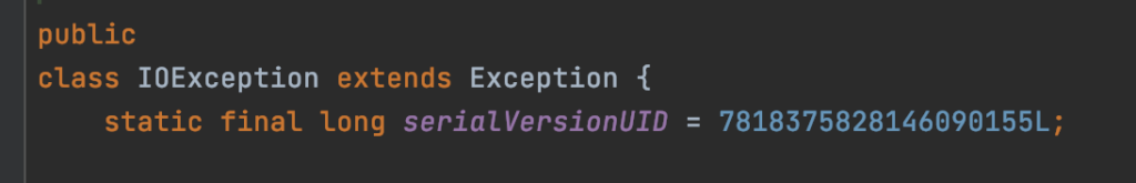 Extends Exception