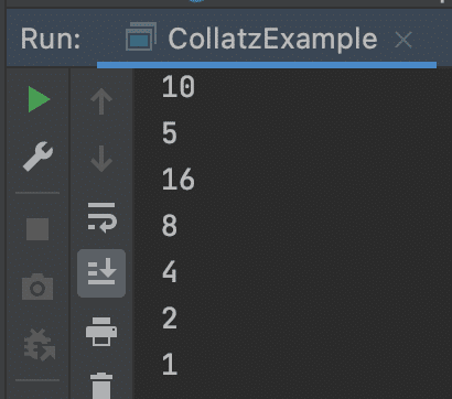 Collatz sequence in Java