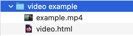 video example directory