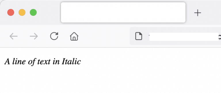 making a paragraph in Italic HTML