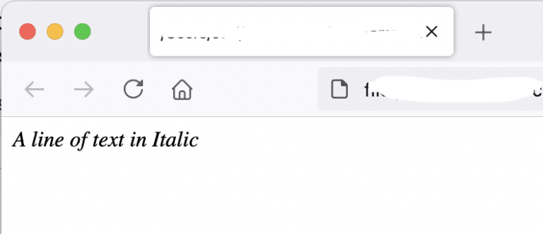 make a span Italic in HTML