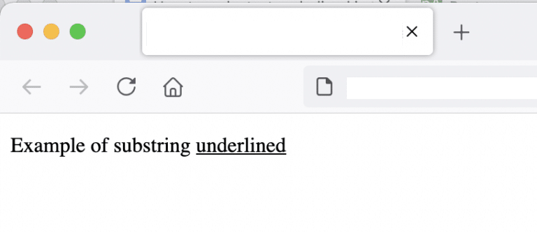 Underline a substring in HTML