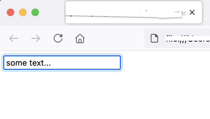 type some text in text field