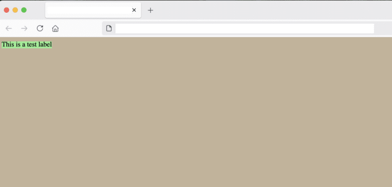 background-color example on a label CSS: HTML