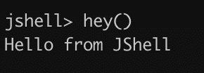 invoking a void method in jshell example