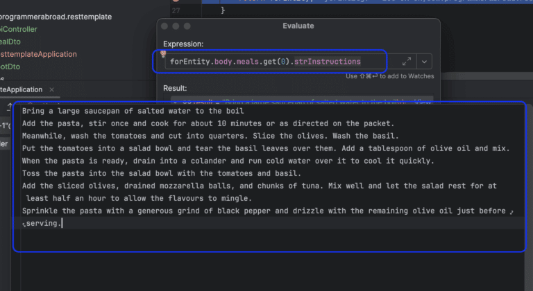 get information by field - resttemplate example mapped to a dto object