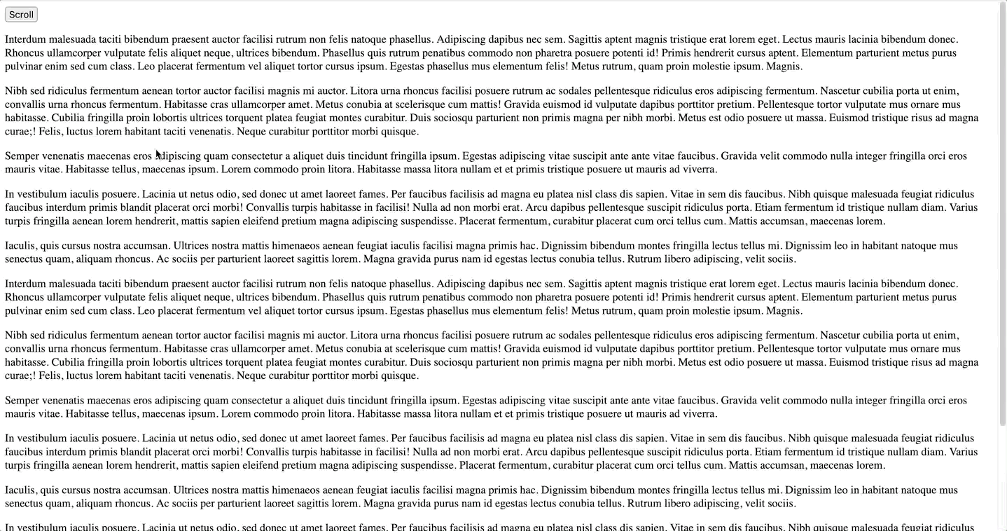 javascript scroll in action