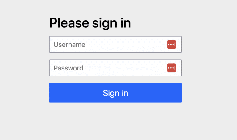 default Login page spring security