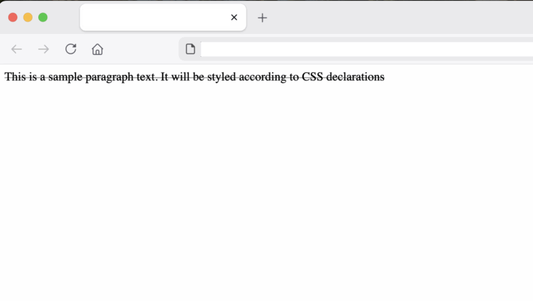 strikethrough text with CSS example