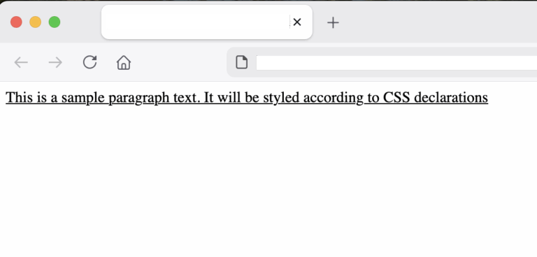 underlined text with CSS example